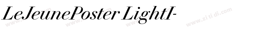LeJeunePoster LightI字体转换